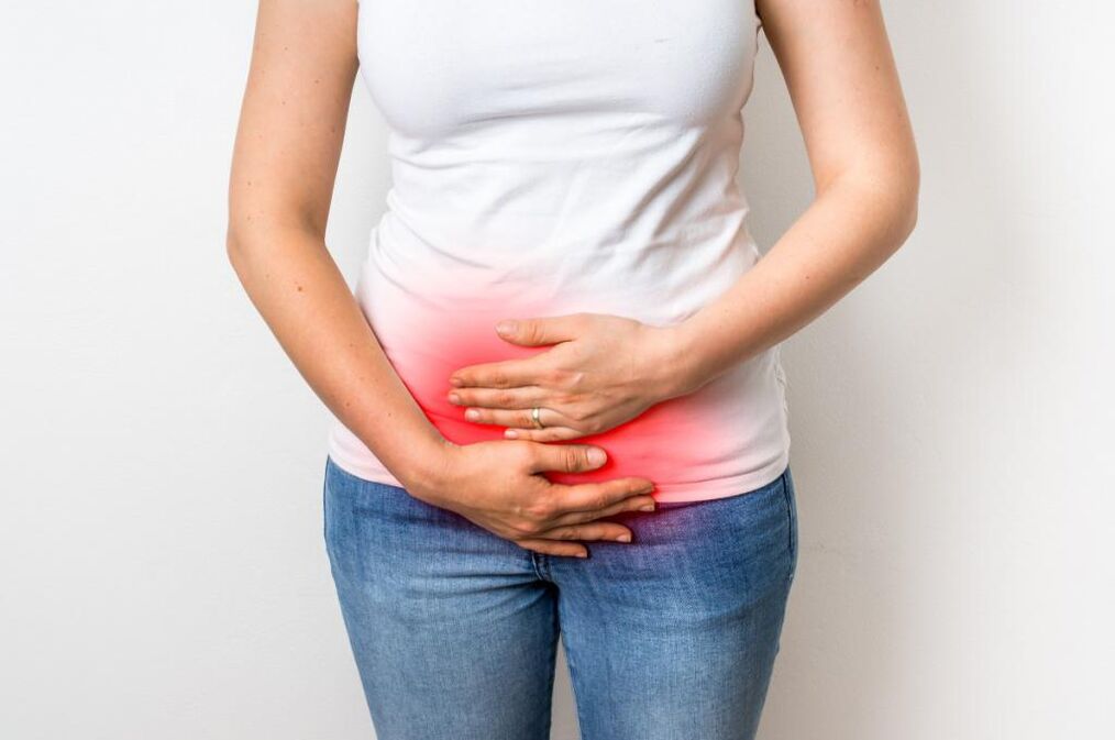lower abdominal pain due to cystitis